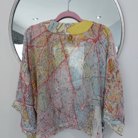 “Ma Ma Mia”Kimono Valerie Paris Street Map OS - Picture 8 of 9